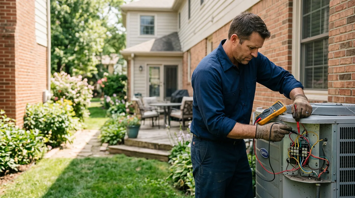 HVAC technician working near Ida, MI